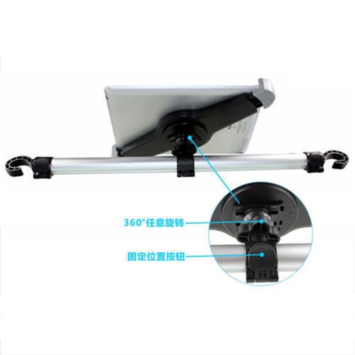360° Rotating Car Seat Headrest Tablet Mount Holder for iPad Air 5/4/2 & 7-13