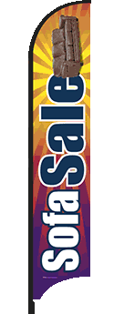 Feather Flag Banner for Sofa Sale - High Visibility Outdoor Advertising Flag for Retail Stores, Events & Promotions