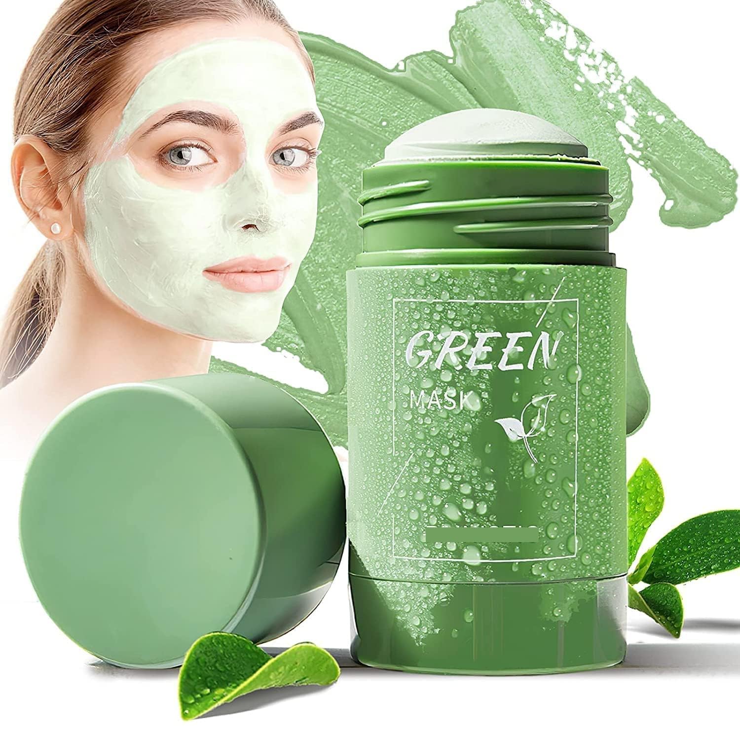 Lariox Green Tea Cleansing Face Mask Stick - Deep Pore Detox for Blackheads & Whiteheads | Oil Control & Anti-Acne Clay Mask for Men & Women | Purifying Facial Treatment for Oily & Problem Skin | Perfect for Daily Skincare Routine & Spa Night Self-Care
