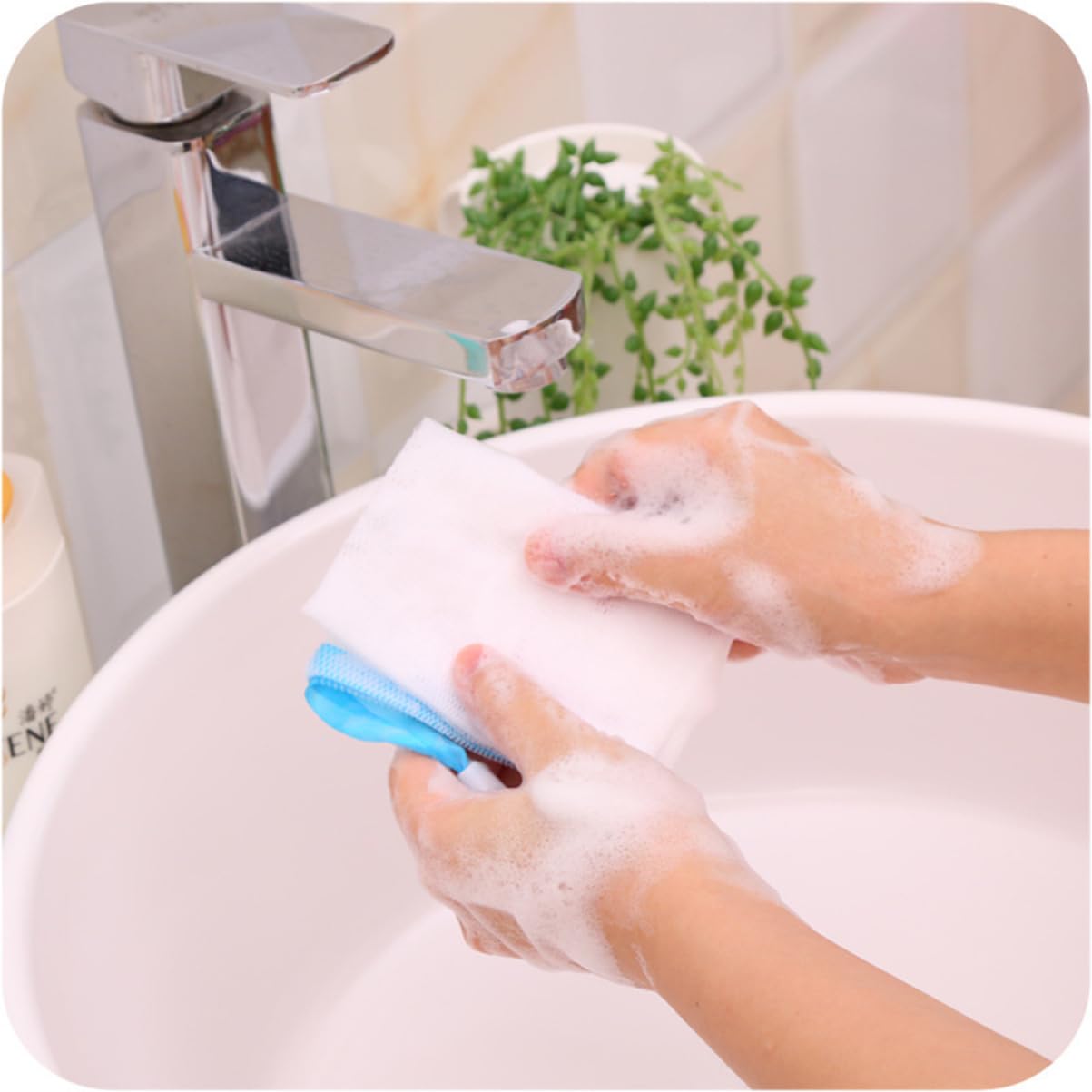 Baluue 10-Pack Mesh Soap Saver Bags - Reusable Facial & Body Cleansing Pouches for Exfoliating, Travel & Eco-Friendly Bath Accessories