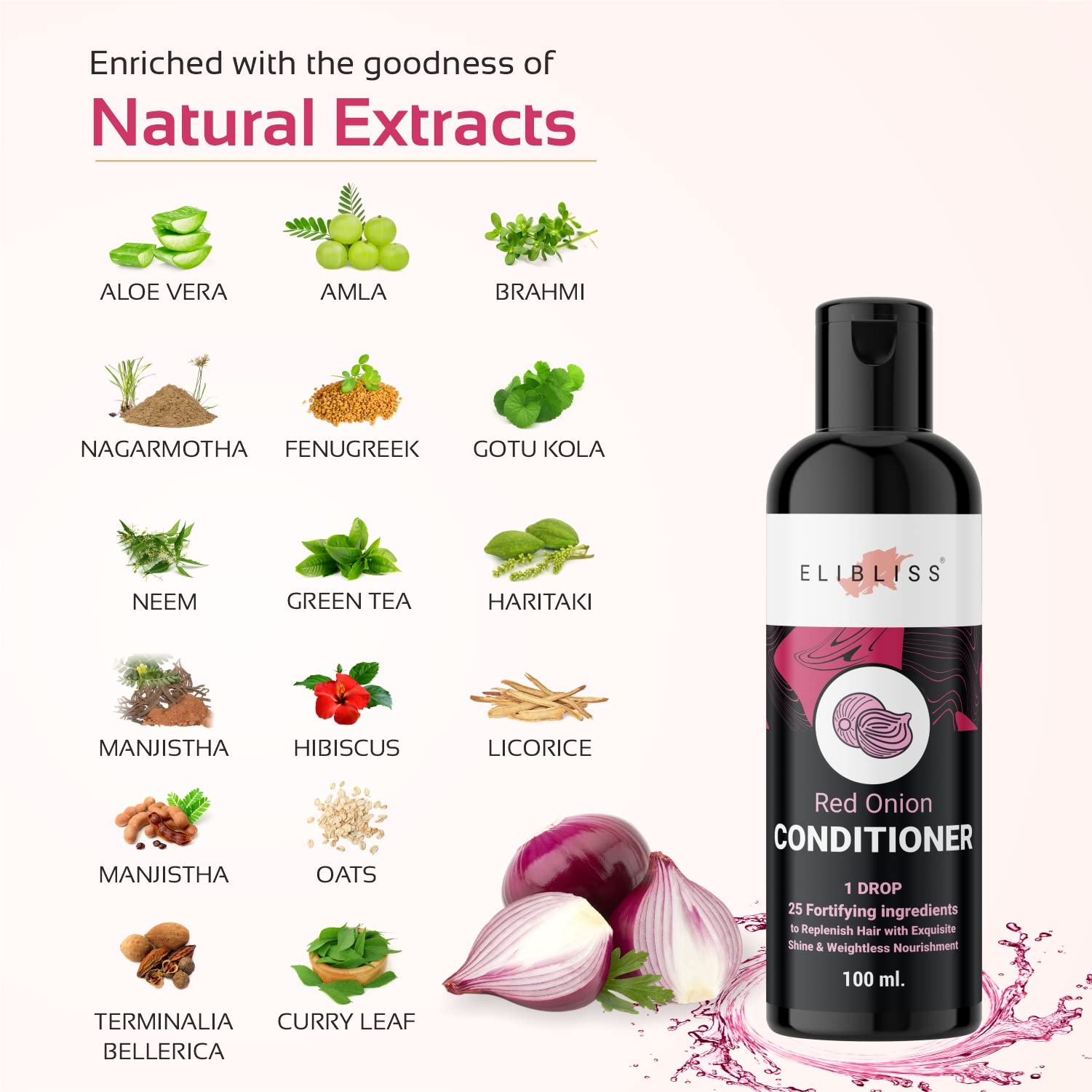 Organic Red Onion Hair Conditioner with Black Seed Oil - Sulfate & Paraben Free for Dry, Frizzy, Oily & Normal Hair - 4 Pack - Promotes Hair Growth & Scalp Health - Perfect for Daily Hair Care & Damaged Hair Repair