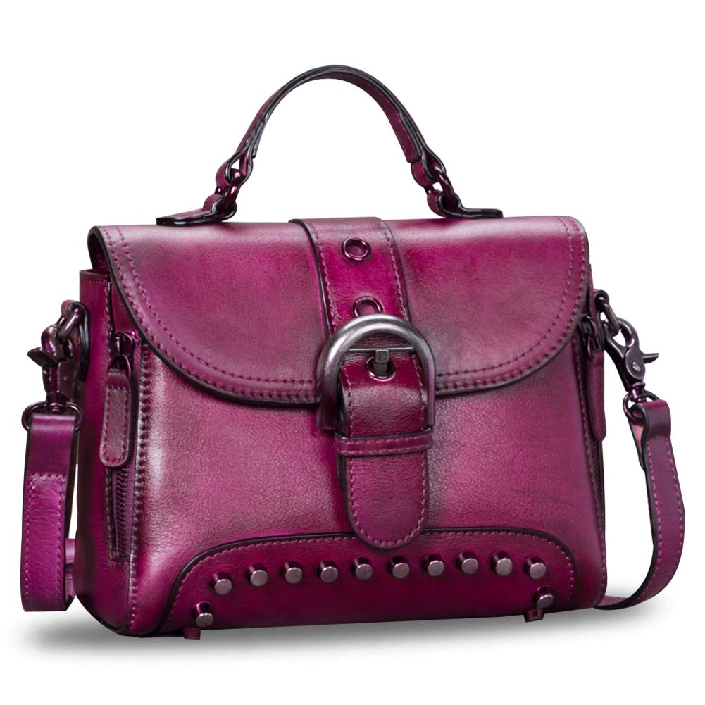 Genuine Leather Satchel for Women - Vintage Handmade Crossbody Bag with Top Handle - Perfect for Work, Travel & Everyday Use