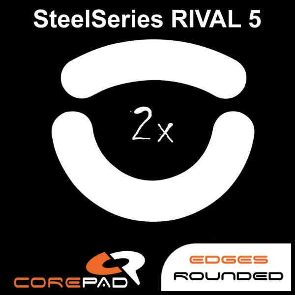 Premium Corepad Skatez Mouse Feet for SteelSeries Rival 5 - Ultra Smooth Gliding, Enhanced Precision for Gaming & Esports - Perfect for FPS, MOBA & Competitive Gaming