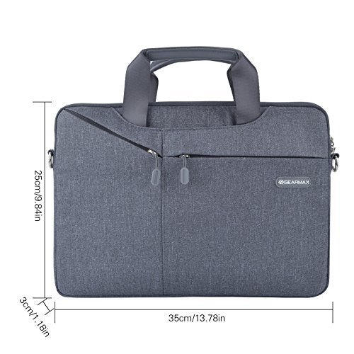 13.3 Inch Waterproof Laptop Sleeve Bag - Ekoos Durable Notebook Carrying Case with Shoulder Strap for MacBook, Ultrabook | Perfect for Office, School & Travel
