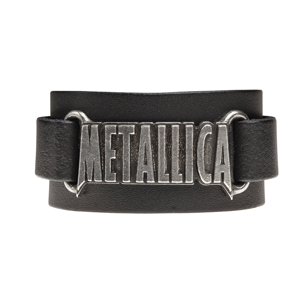 Metallica Logo Leather Wrist Strap - Genuine Leather Wristband for Music Fans - Perfect for Concerts, Gifts & Rock Fashion Accessories