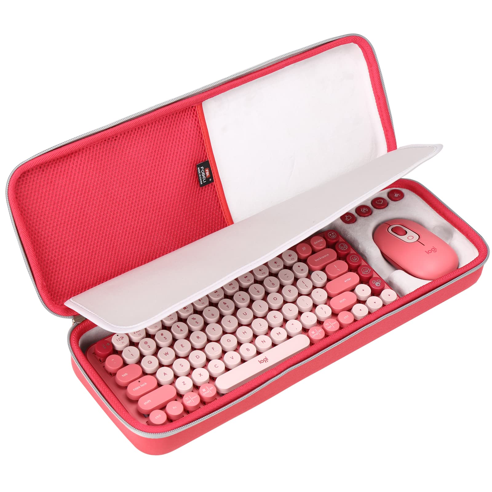 FBLFOBELI EVA Hard Carrying Case for Logitech POP Keys Mechanical Wireless Keyboard & Mouse Combo - Travel Protection Storage for Office, Home, and Business Use