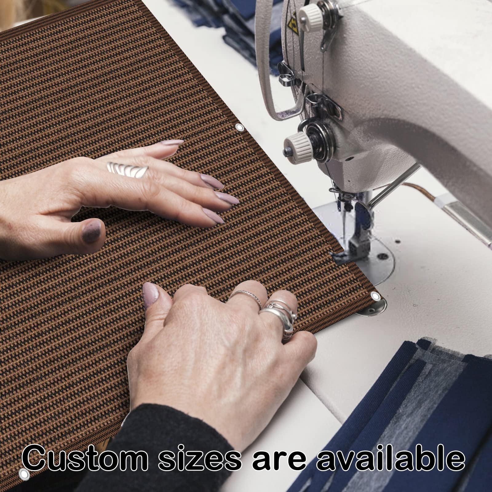 UV Resistant Balcony Screen Privacy Fence Cover 3' x 16' - Brown Deck & Patio Railing Shield for Outdoor Spaces, Backyard, Apartment, Pool & Porch | Perfect for Sun Protection & Enhanced Privacy