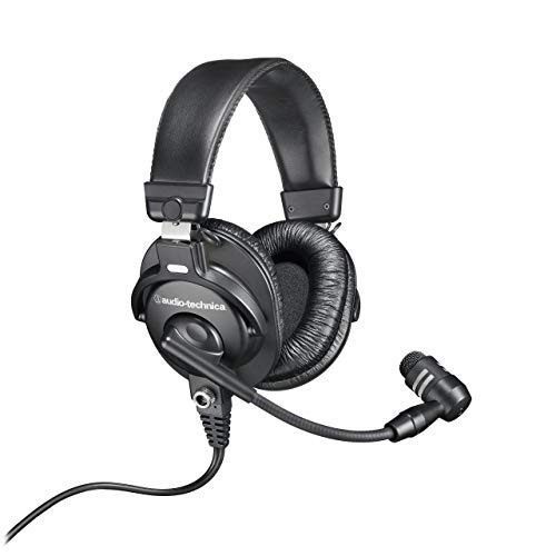 Audio-Technica BPHS1 Professional Broadcast Stereo Headset with Dynamic Cardioid Boom Microphone - Certified Refurbished | Ideal for Podcasting, Voice Recording & Radio Broadcasting