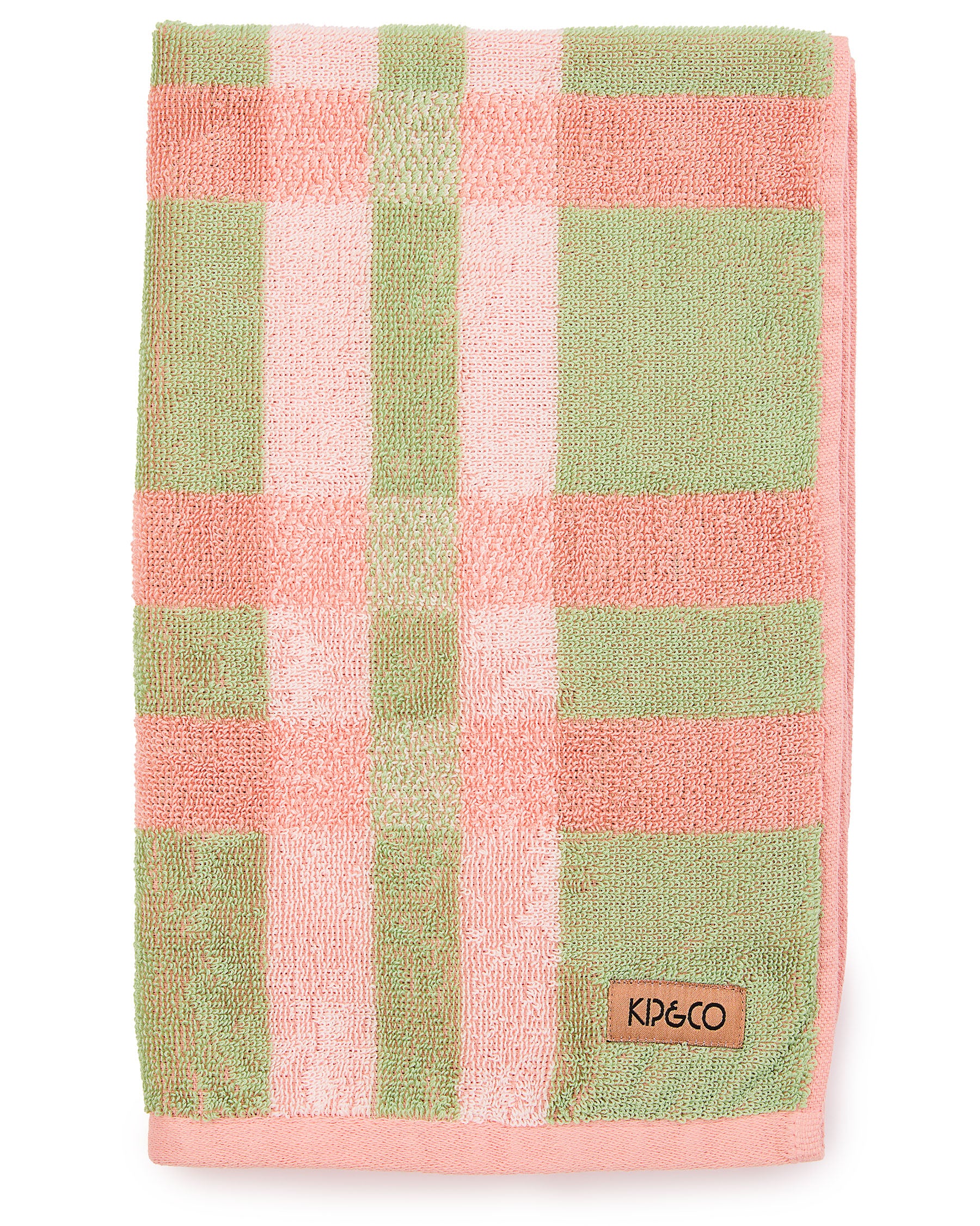 Premium Pistachio Green Tartan Terry Hand Towel - Soft & Absorbent Bathroom & Kitchen Towel for Home, Spa, Gym, and Travel Use