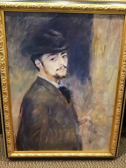 Renoir Self Portrait Canvas Print 28x37 Inches - High-Quality Art Reproduction for Home & Office Wall Decor