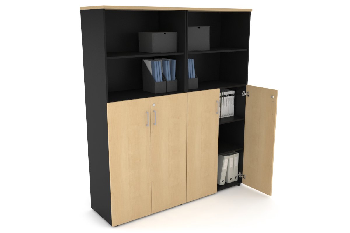 Large Storage Cabinet with Medium Doors - 1600W x 1870H x 450D - Heavy Duty Uniform Organizer for Home, Office, or Retail Storage - Perfect for Clothes, Documents, and Supplies