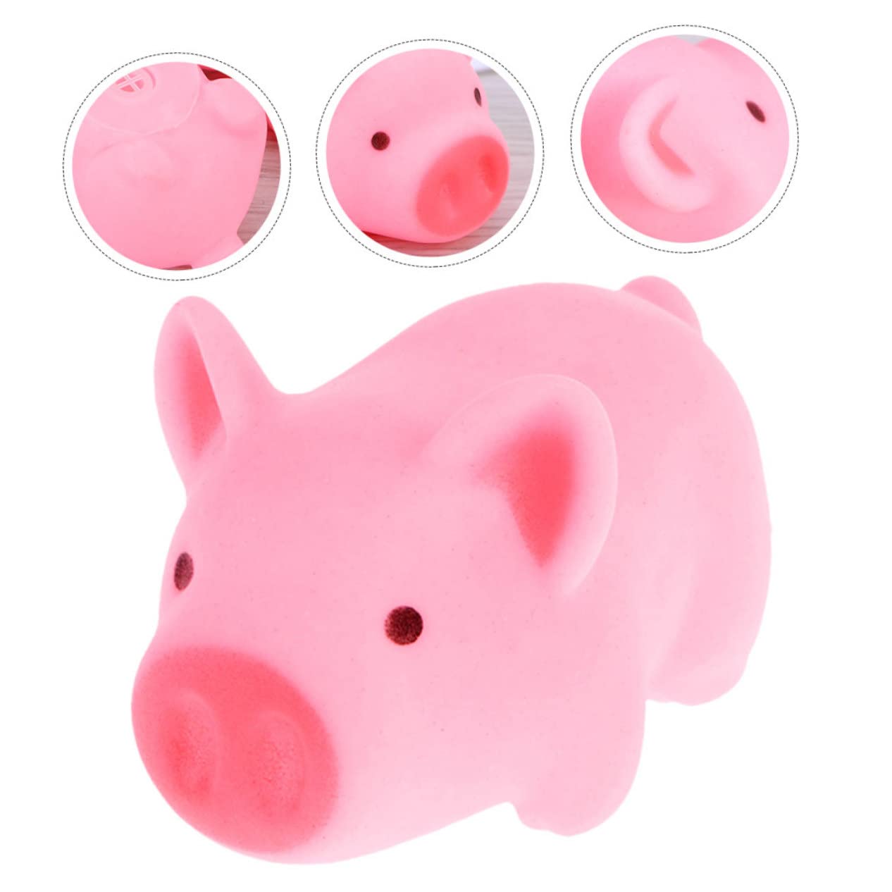 VICASKY 30 Pcs Pinch Piggy Bath Toys - Cute Pig Shaped Squeaky Plastic Bathtub Toys for Kids | Fun Sensory Play & Bath Time Entertainment