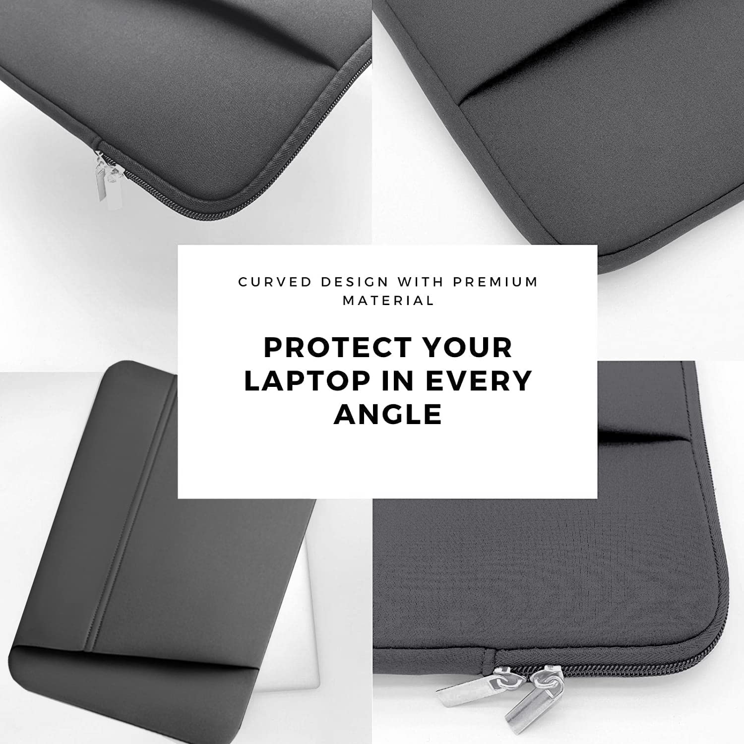 TEDNETGO 14 Inch Laptop Sleeve - Waterproof Protective Case for MacBook Pro 2022 & 13 Inch Models, Durable Grey Laptop Bag - Perfect for Travel, Office & School Use