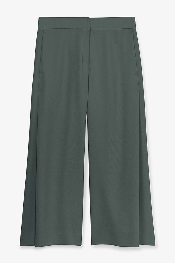 Eco-Friendly Heavy Soft Wave Aloe Culotte Pants - Comfortable & Stylish for Yoga, Lounge, and Everyday Wear