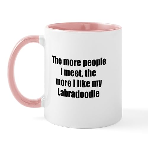 White/Pink Inside - Labradoodle Mug