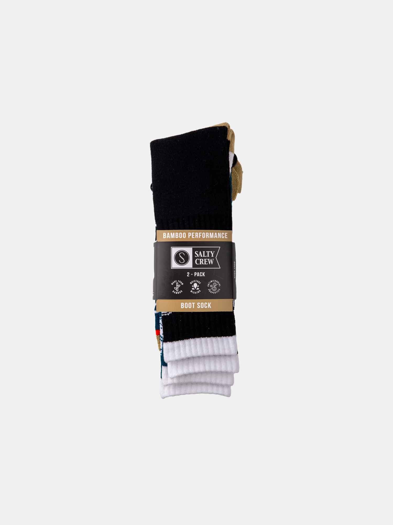 Salty Crew Pinnacle 2-Pack Performance Socks for Men - Moisture-Wicking & Comfortable Hiking, Running & Outdoor Activities