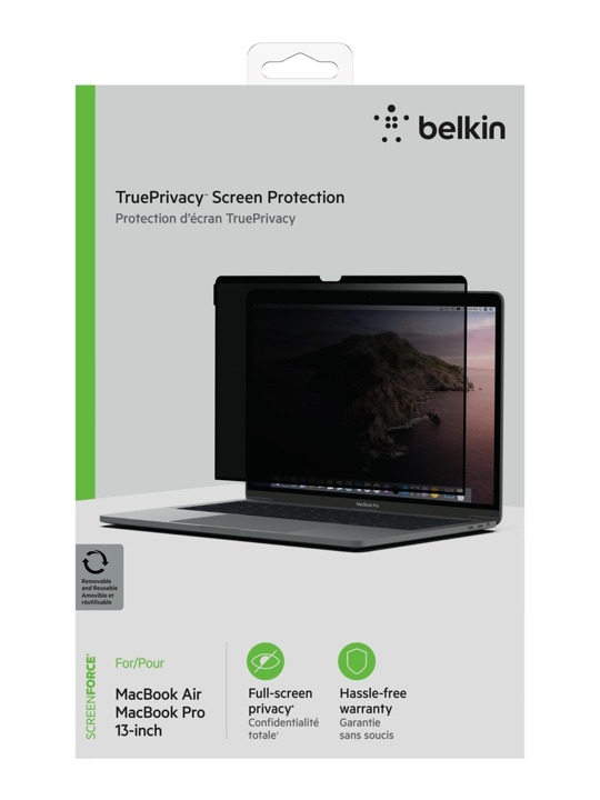 Belkin Removable Privacy Screen Protector for MacBook Pro & Air 13 Inch - Anti-Glare & Anti-Scratch Protection for Work & Travel