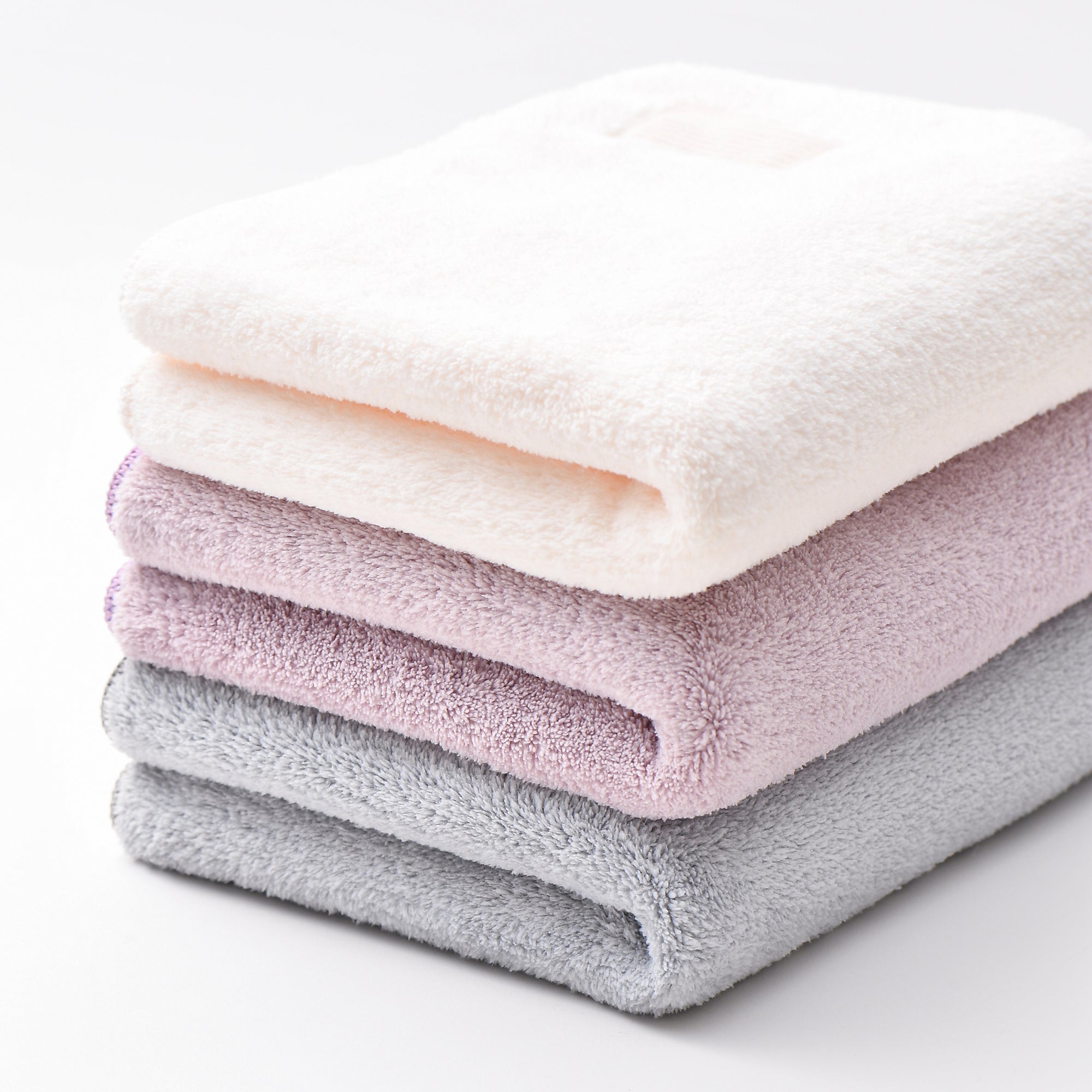 Premium Microfiber Face Towel - Soft & Absorbent Ivory Facial Cloth for Skincare, Makeup Removal & Travel - Gentle Exfoliation & Quick Drying