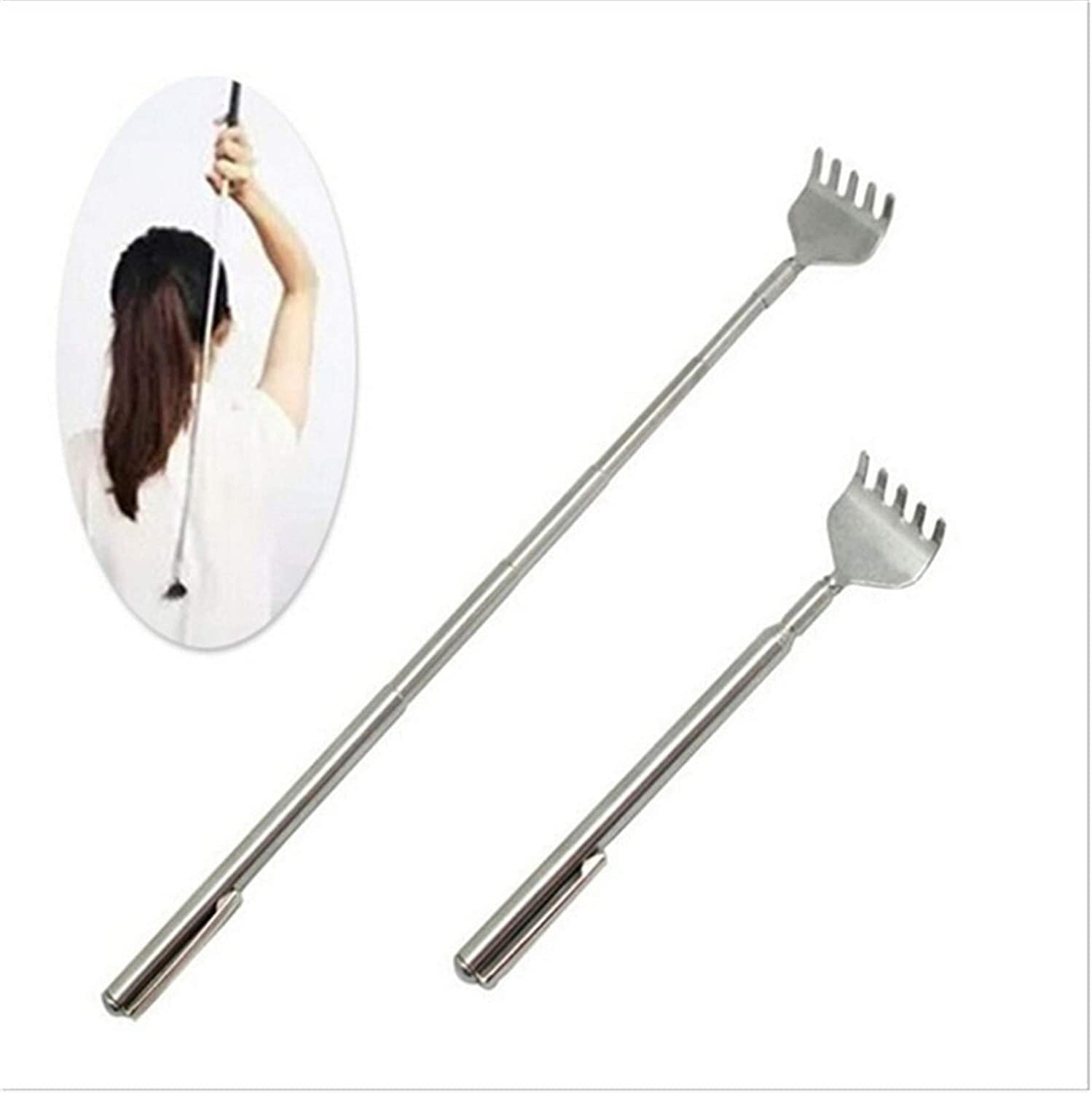 Portable Expandable Back Scratcher - Stainless Steel Telescopic Back Scratcher Tool for Itch Relief (10-24 Inch Adjustable) - Perfect for Home, Office, Travel & Gift Giving