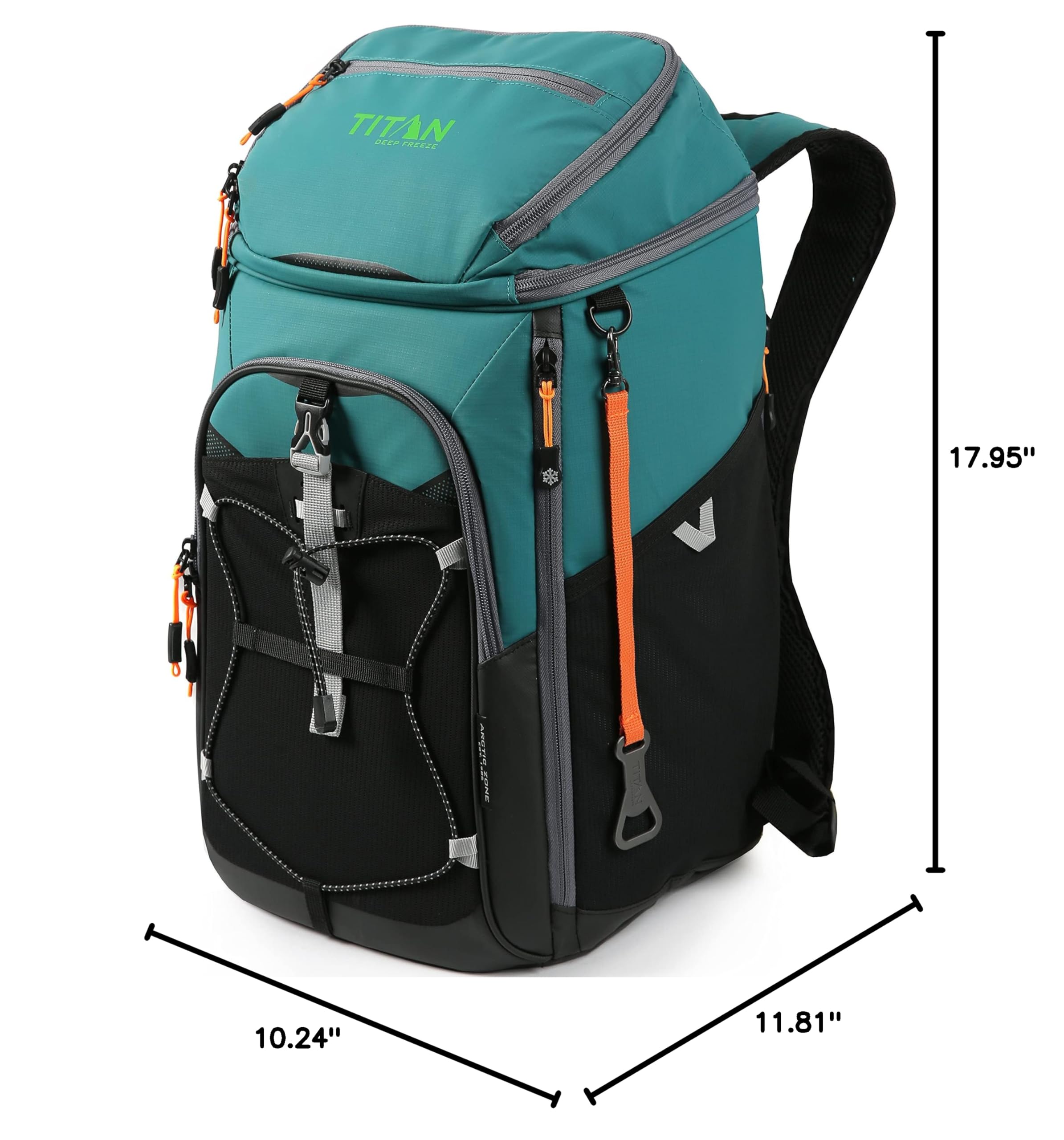 Titan Deep Freeze 30 Can Backpack Cooler with Ice Packs - Insulated Waterproof Cooler Bag for Camping, Beach, Picnics & Outdoor Adventures