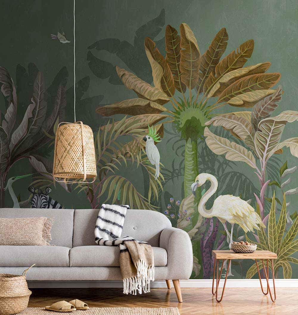 The Wall Jungle Canvas Art - Tropical Forest Landscape Wall Decor for Living Room, Bedroom & Office - Perfect for Home & Office Decor