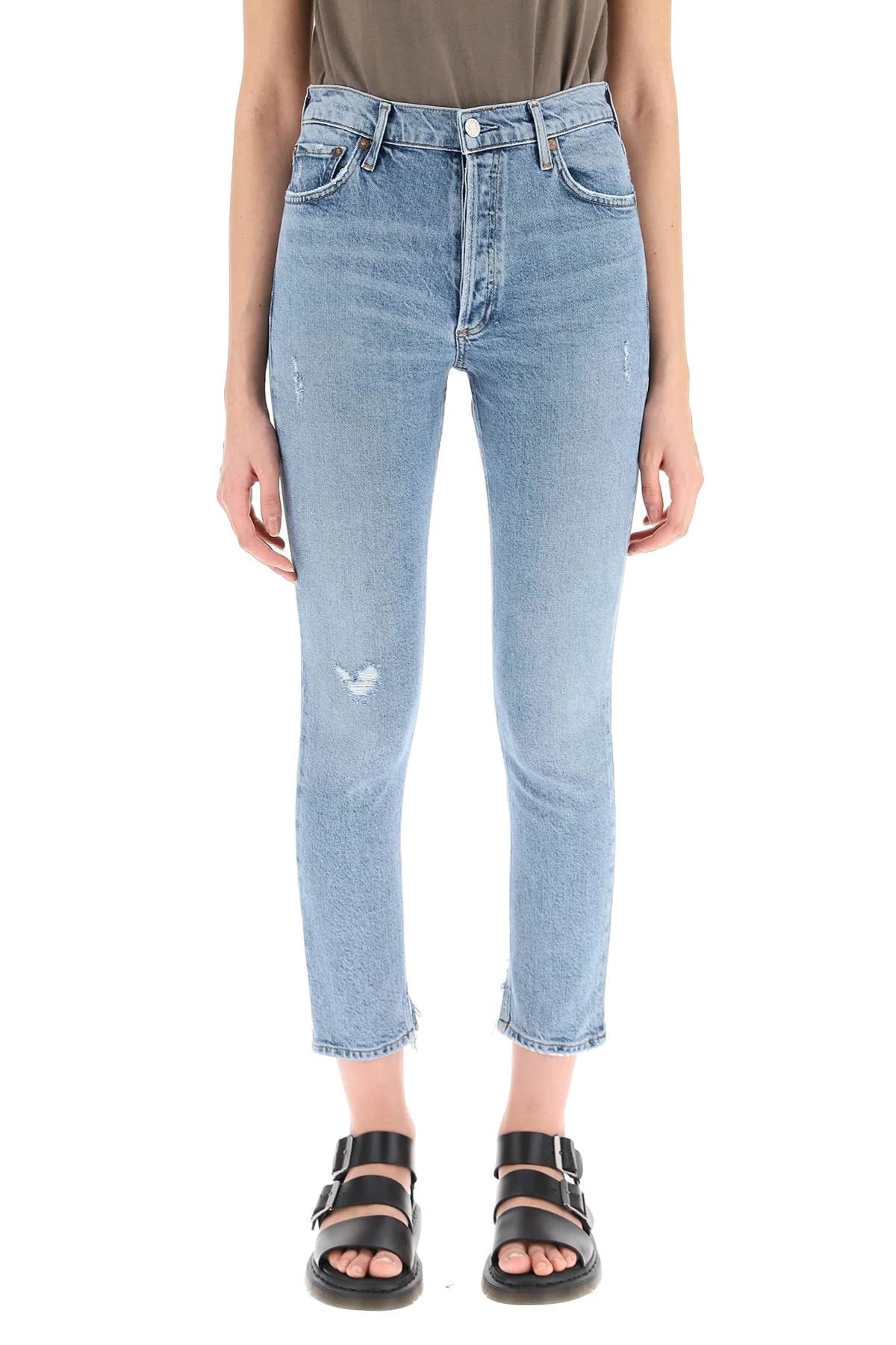 AGOLDE Women's Nico High Rise Slim Jeans - Stretch Denim Skinny Pants for Everyday Wear & Night Out | Comfortable Fashion Jeans for Women