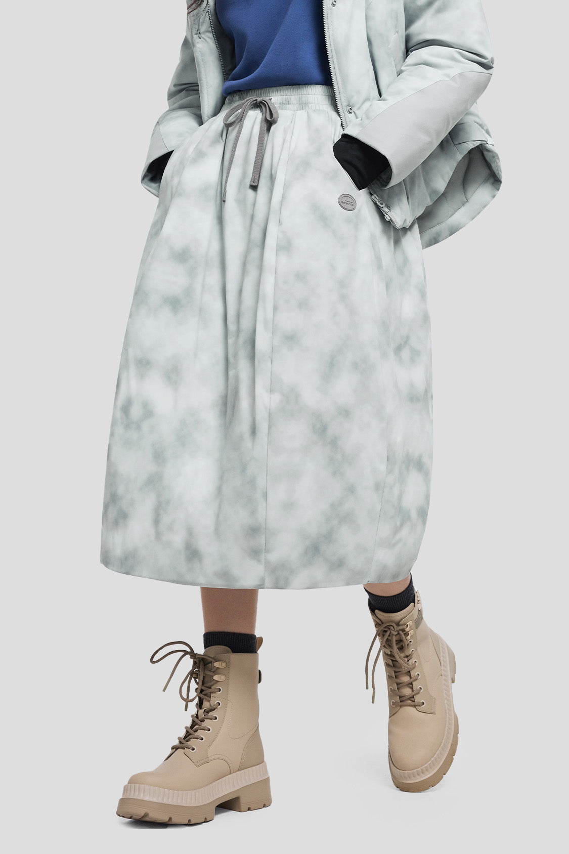 StormFeather Women's Water Repellent Down Skirt - Winter Warm Windproof Puffer Skirt for Outdoor Activities & Cold Weather Fashion