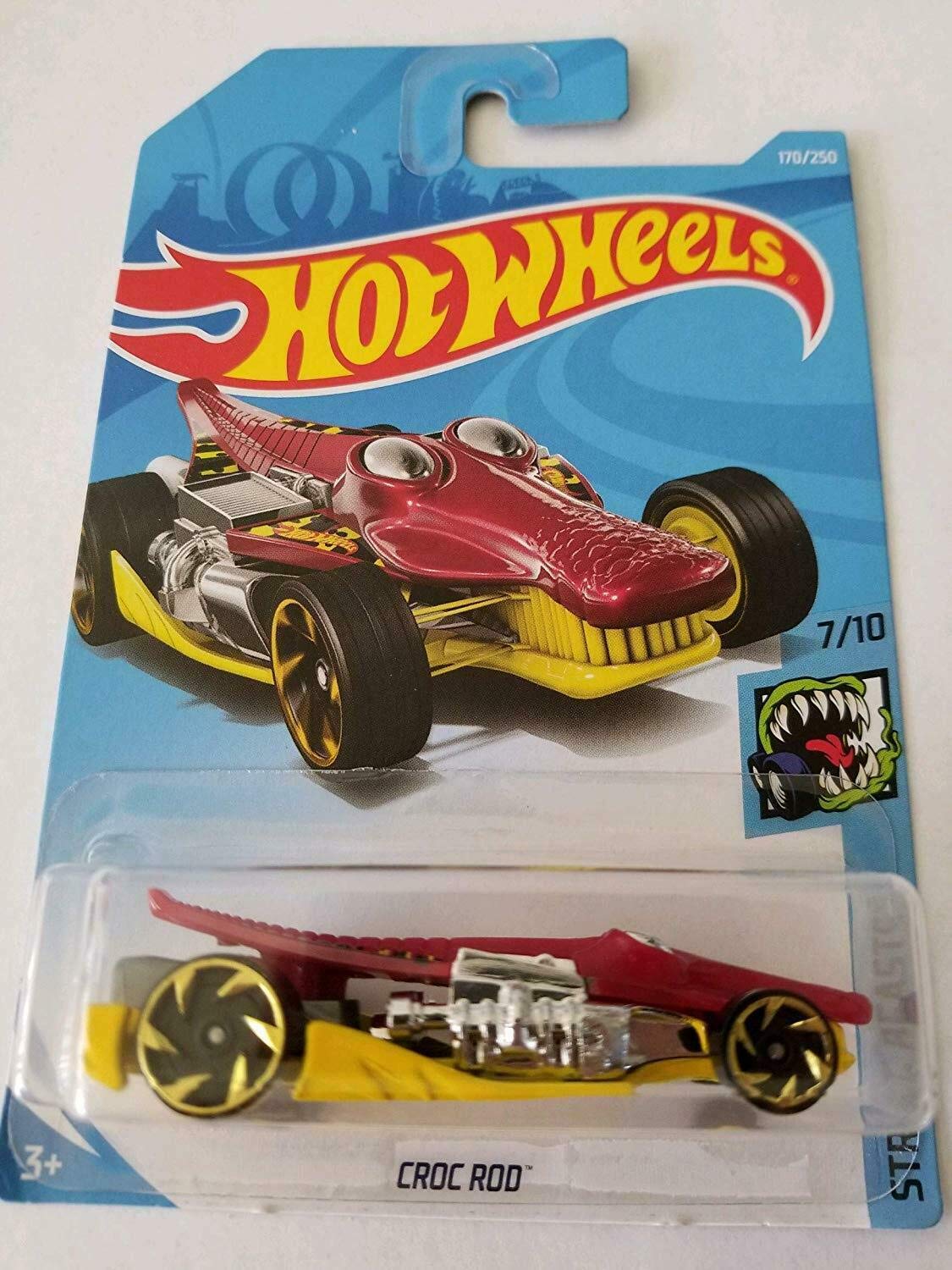 Hot Wheels 2019 Street Beasts Croc Red Die-Cast Car 170/250 Limited Edition - Collectible Toy Cars for Kids & Adults, Perfect for Display, Gifts, and Racing Play