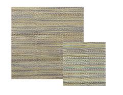FOH Square Metroweave Mat/Liner - Urban Peacock Design, 8.75 Inch, 12 Count - Perfect for Dining Tables, Kitchen Countertops & Home Decor