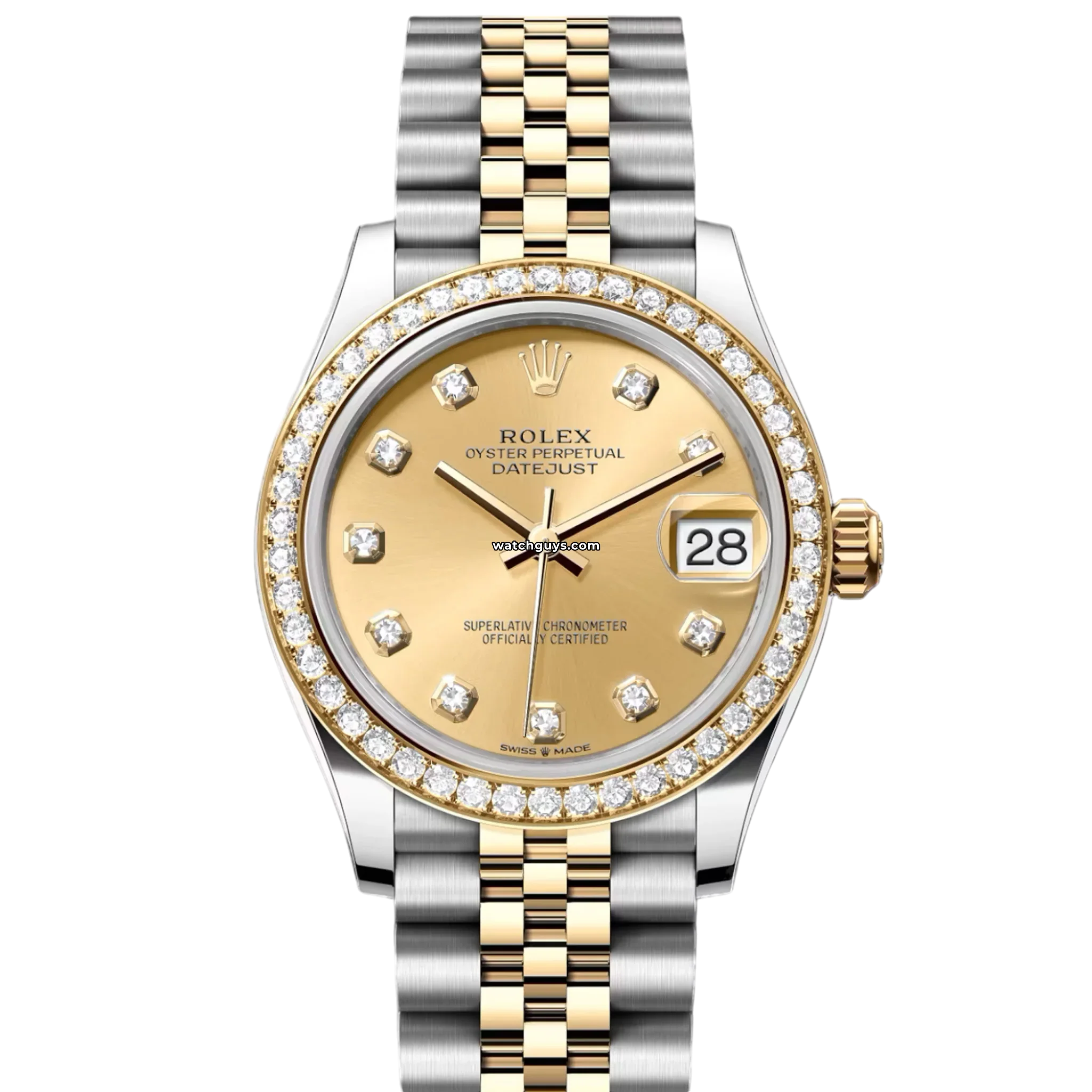 Rolex Datejust 278383RBR Champagne Diamond Watch - Luxury Swiss Timepiece for Men & Women | Perfect for Business, Gifting & Special Occasions