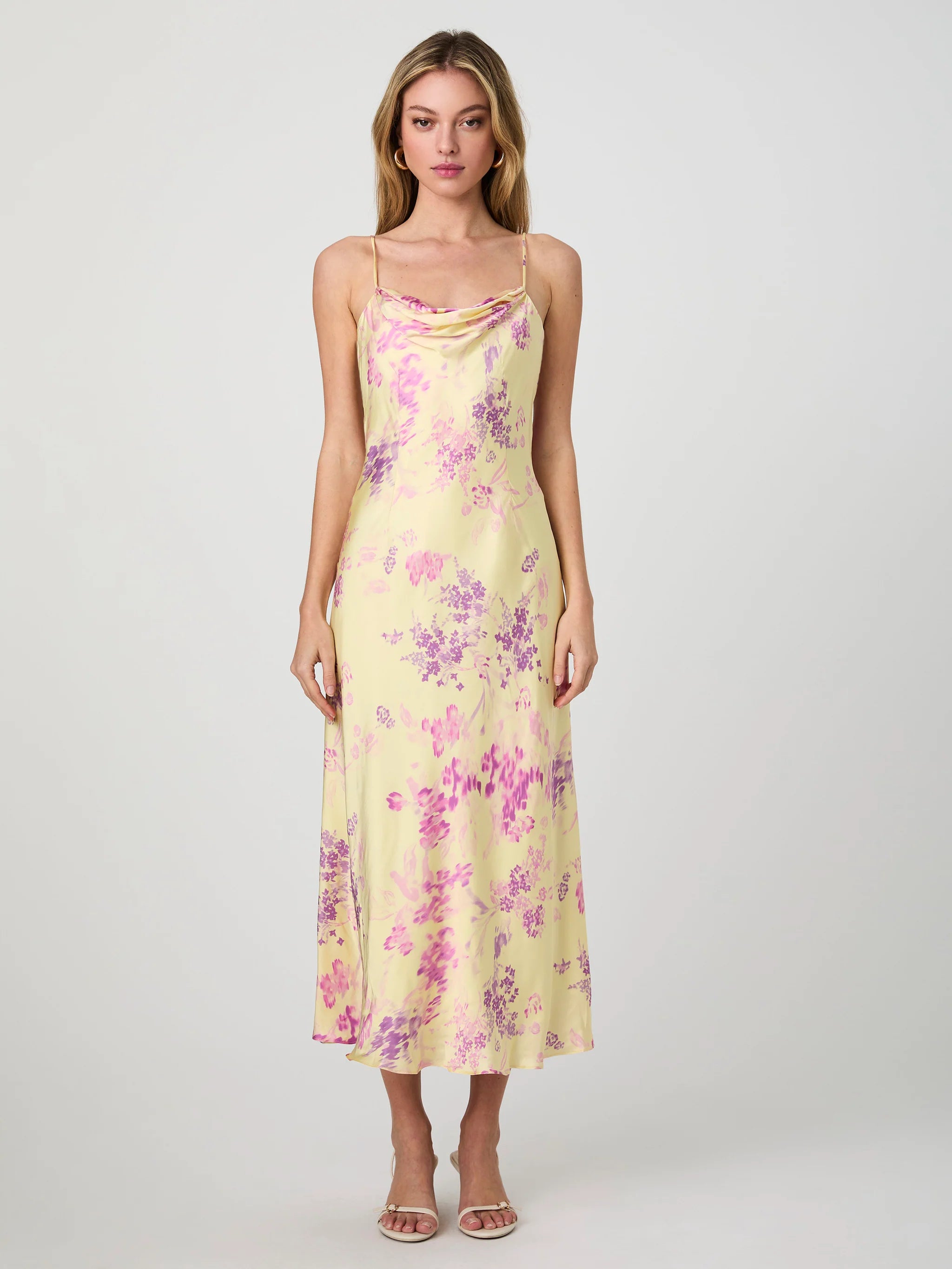 Aurelia Satin Midi Dress for Women - Elegant Party & Evening Gown - Perfect for Weddings, Cocktail Parties & Special Occasions