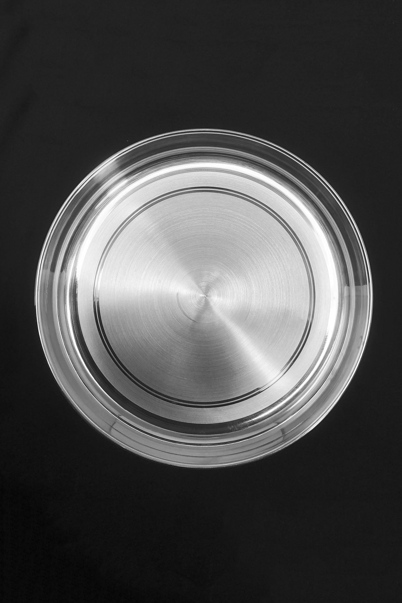 998 Solid Silver 7 Inches Simple Thali Plate - Authentic Indian Wedding Ceremony Dish for Pooja, Religious Rituals & Home Decor