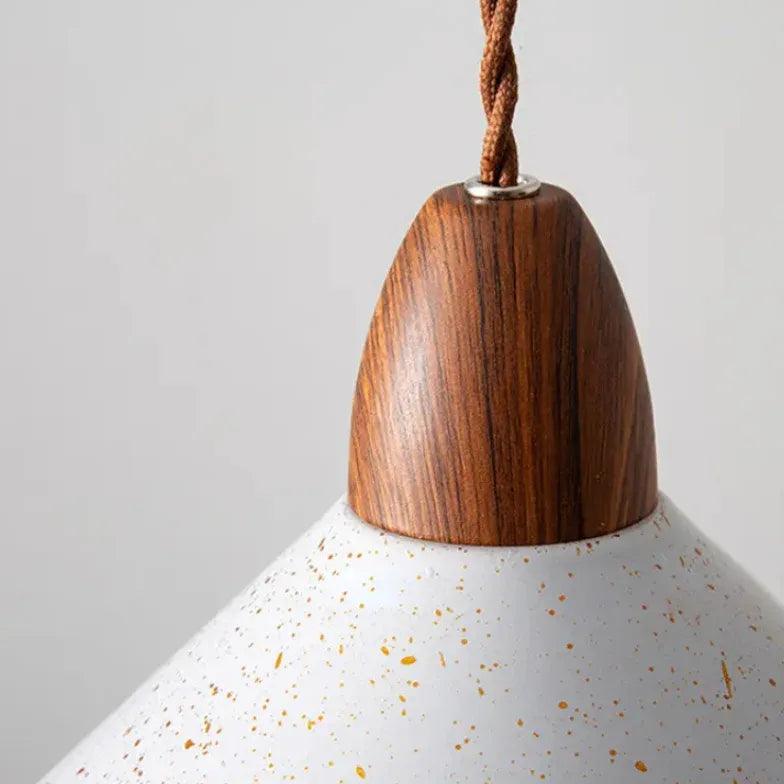 Modern White Conical Pendant Light for Bedroom - Stylish Ceiling Lighting Fixture for Living Room, Dining Room, and Home Decor