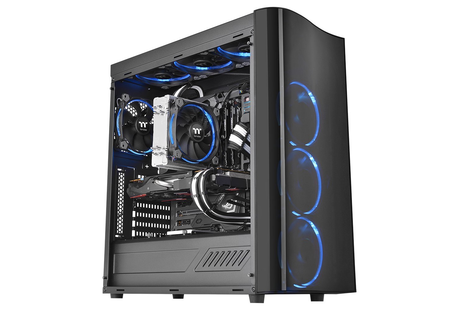 Thermaltake Riing 12 RGB Radiator Fan 3-Pack - LED PC Cooling Fans with Motherboard Sync for ASUS, Gigabyte, MSI, Asrock & Biostar - Perfect for Gaming PC Builds & Liquid Cooling Systems