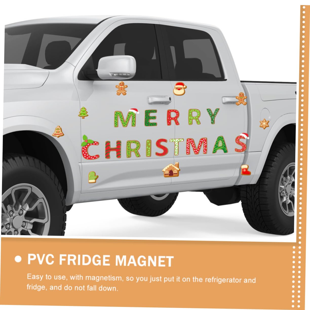 Kisangel 5 Sets Christmas Garage Door Stickers - Cartoon Automotive PVC Decals for Holiday Home & Car Decor - Perfect for Christmas Party, Winter Home Decoration & Gift Giving