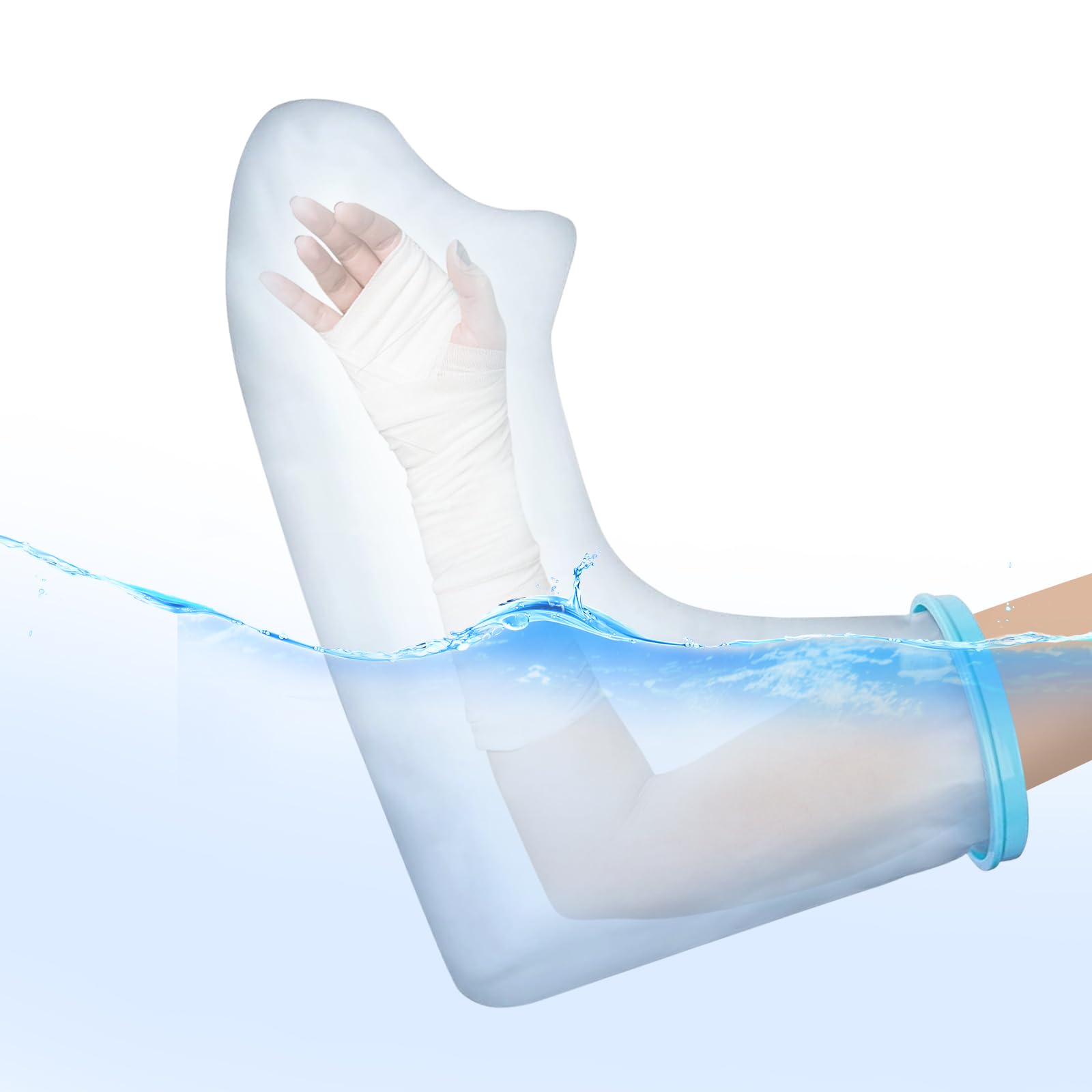 Waterproof Arm Cast Cover for Shower - Soft & Comfortable Cast Protector for Broken Arm, Surgery Recovery, Wounds & Burns - Reusable Medical Shower Sleeve for Daily Use & Post-Op Care