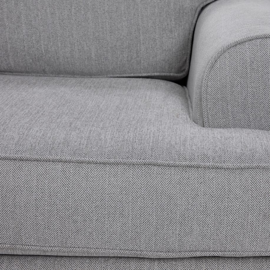 Chateau 2-Piece Grey Sectional Sofa Set - Modern Living Room Furniture for Small Spaces & Apartments