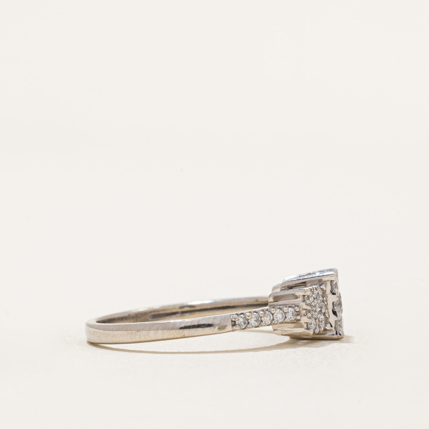 0.45ctw Diamond Cluster Ring - Size 6 | Elegant Wedding Band, Anniversary Gift & Everyday Luxury Jewelry for Women