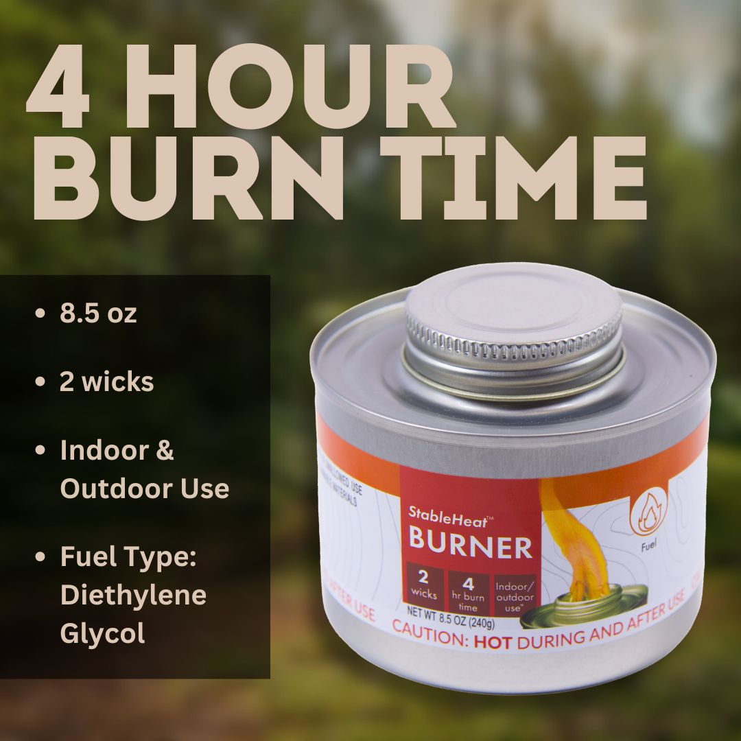 Premium StableHeat Burner Fuel Cells - Long-Lasting & Efficient Camping Fuel for Outdoor Cooking, Backpacking, and Emergency Preparedness