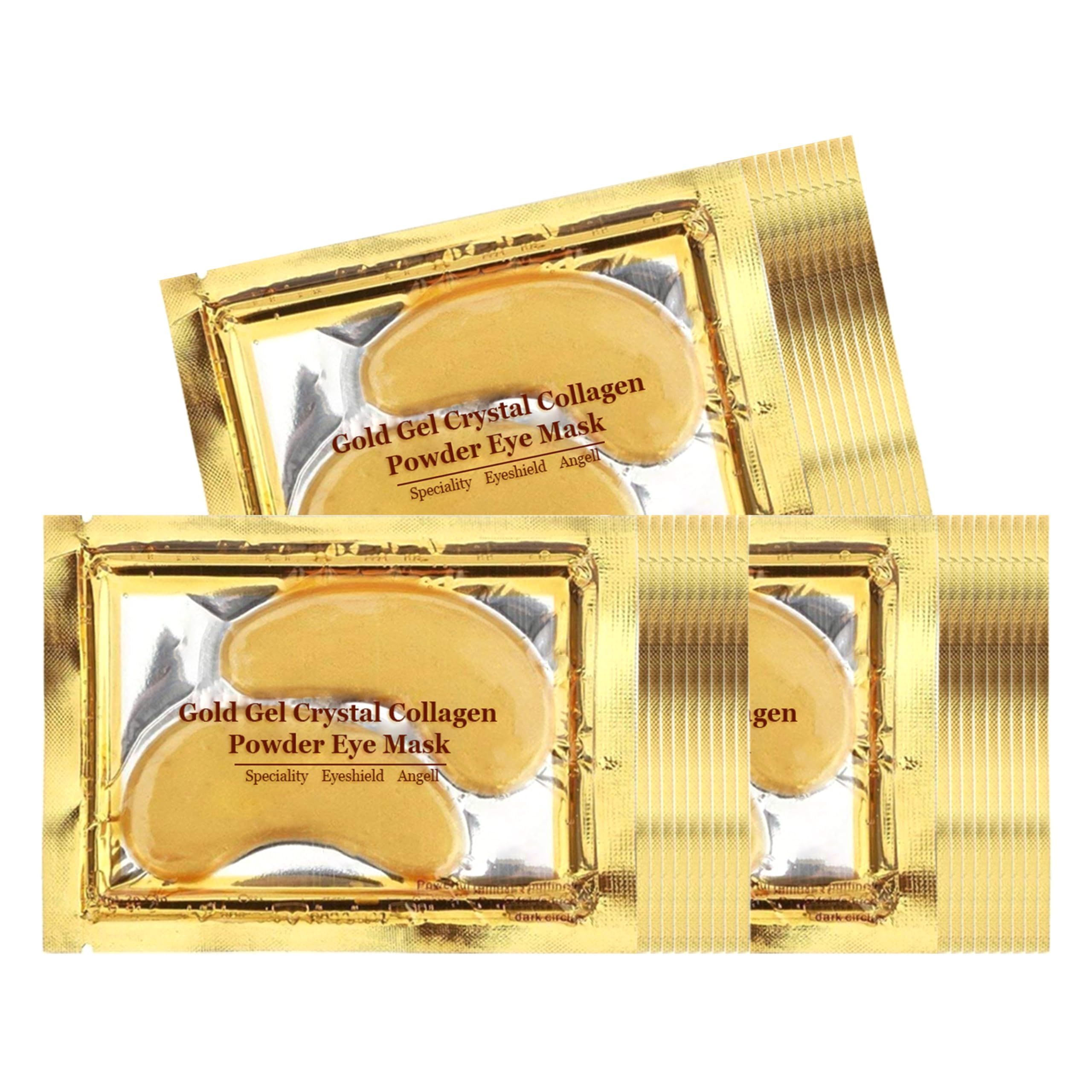 24K Gold Under Eye Patches - 30 Pairs Hydrating Collagen Eye Masks for Dark Circles & Puffy Eyes, Anti-Aging Skincare Treatment for Women & Men | Perfect for Night Routine, Travel & Spa Days