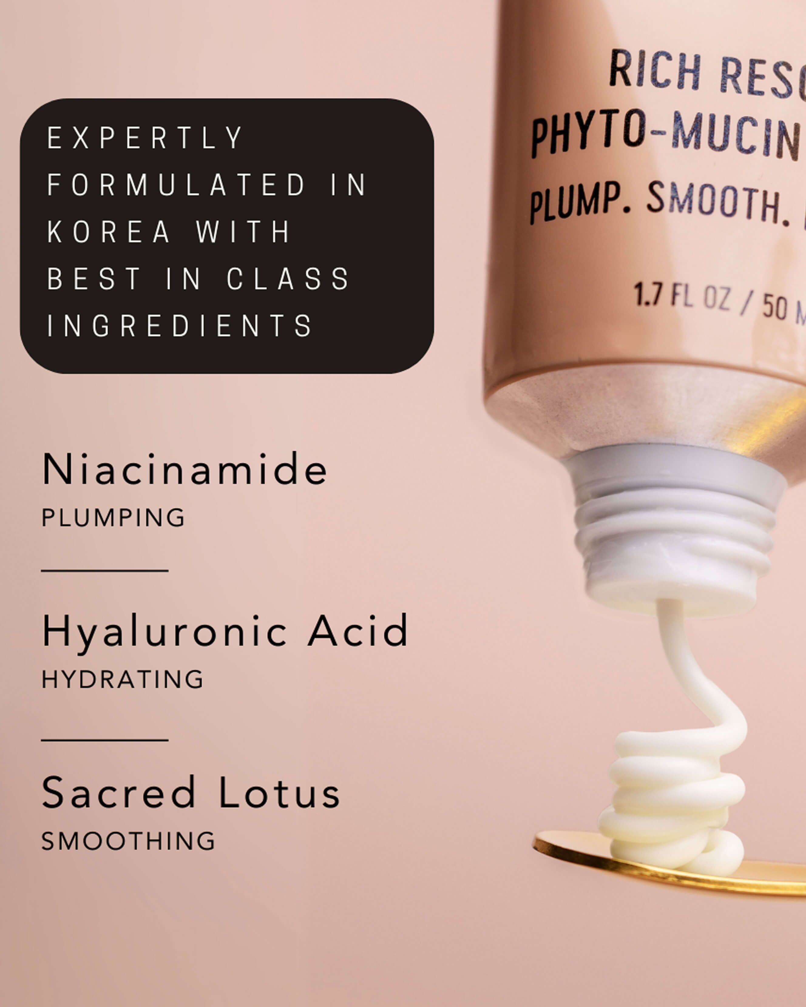 Rich Rescue Phyto Mucin Cream - Hydrating & Anti-Aging Face Moisturizer for Dry & Sensitive Skin | Day & Night Skincare Routine