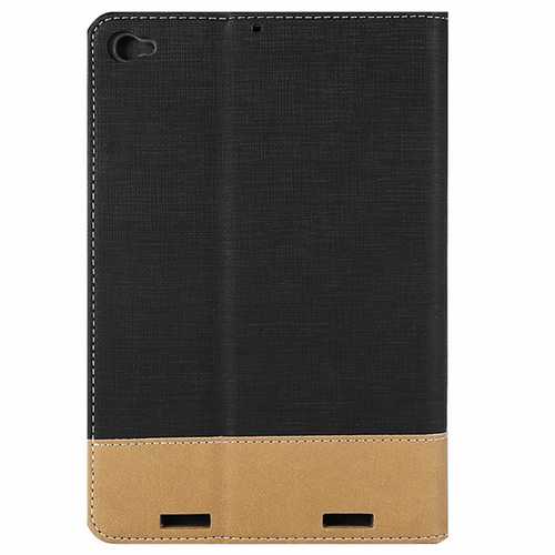 Durable Canvas Grain PU Protective Case for Xiaomi Mi Pad 3 - Black & Brown | Shockproof Cover for Work, Travel & School Use