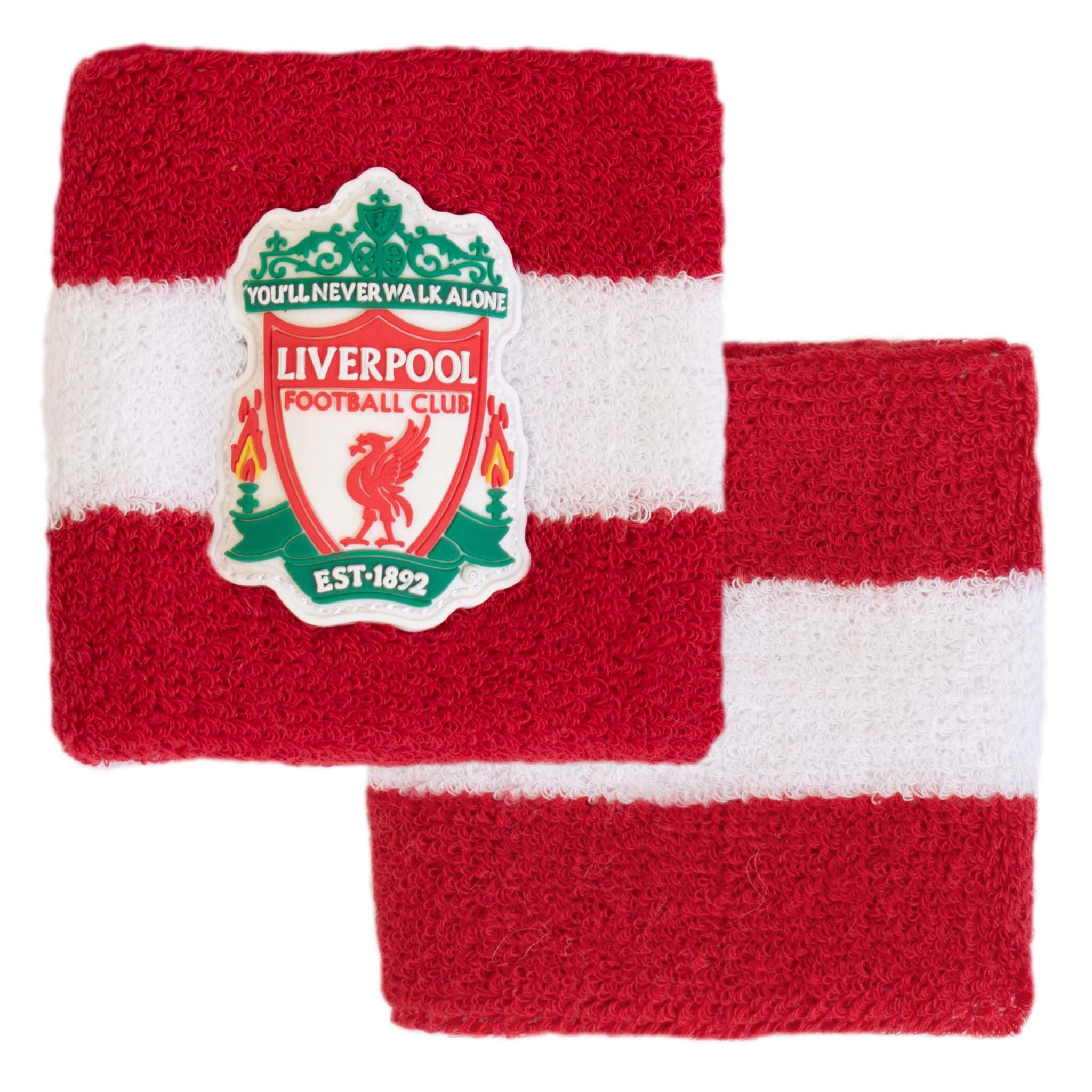 Official Liverpool F.C. Cotton Wristbands - 2 Pack Sweatbands for Kids & Adults | Moisture Wicking Unisex Sports Bands for Football, Running, Gym, Tennis & Workout | Perfect for Fans, Athletes & Fitness Enthusiasts