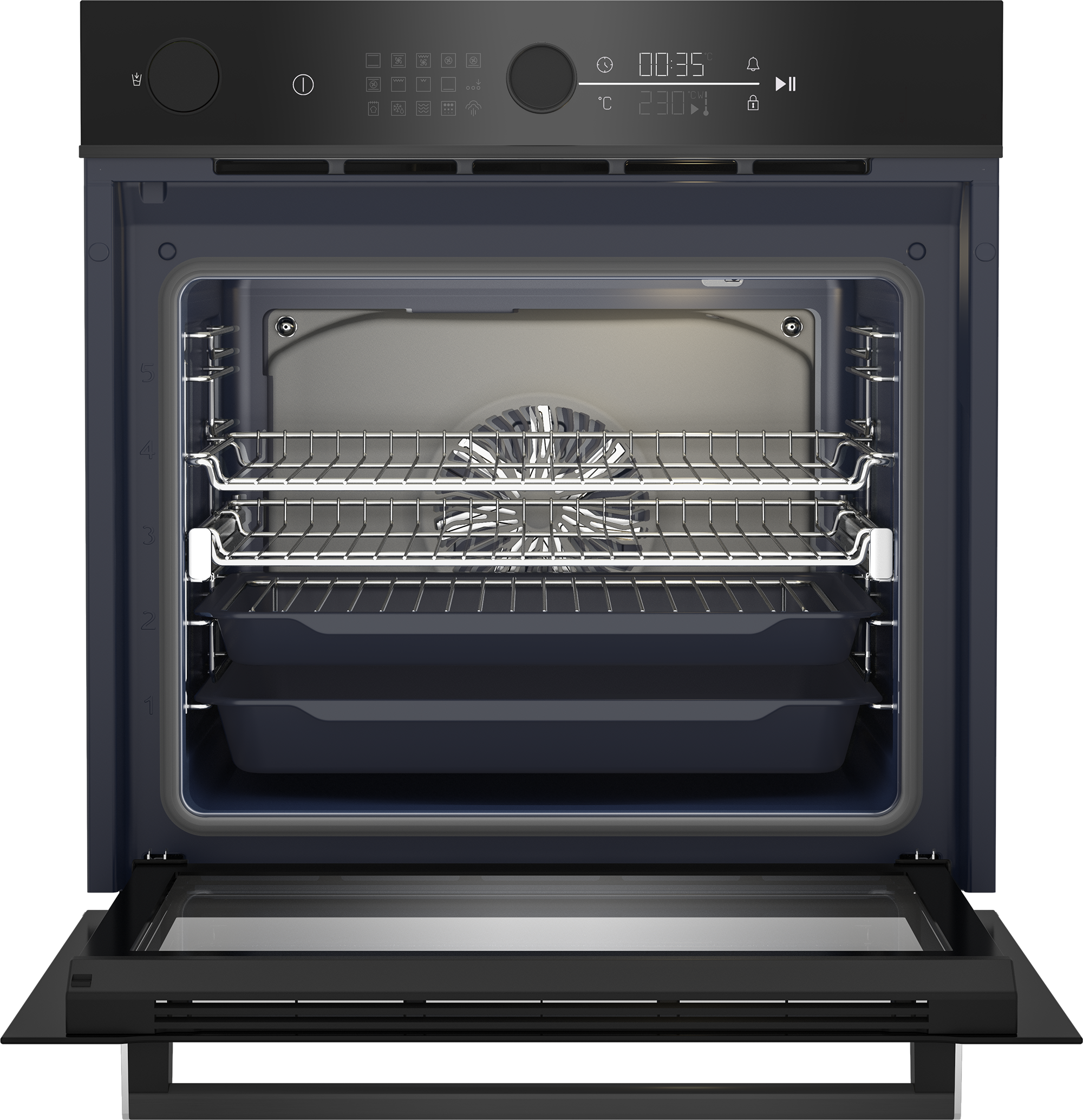 Beko 60cm Built-In Oven BBO6852SDX - Multifunction Steam Assisted Wall Oven for Baking, Roasting & Healthy Cooking | Perfect for Kitchens & Home Chefs