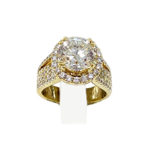 14K Yellow Gold Diamond Ring for Women - Elegant Solitaire Engagement & Wedding Band - Perfect for Proposals, Anniversaries, and Special Occasions