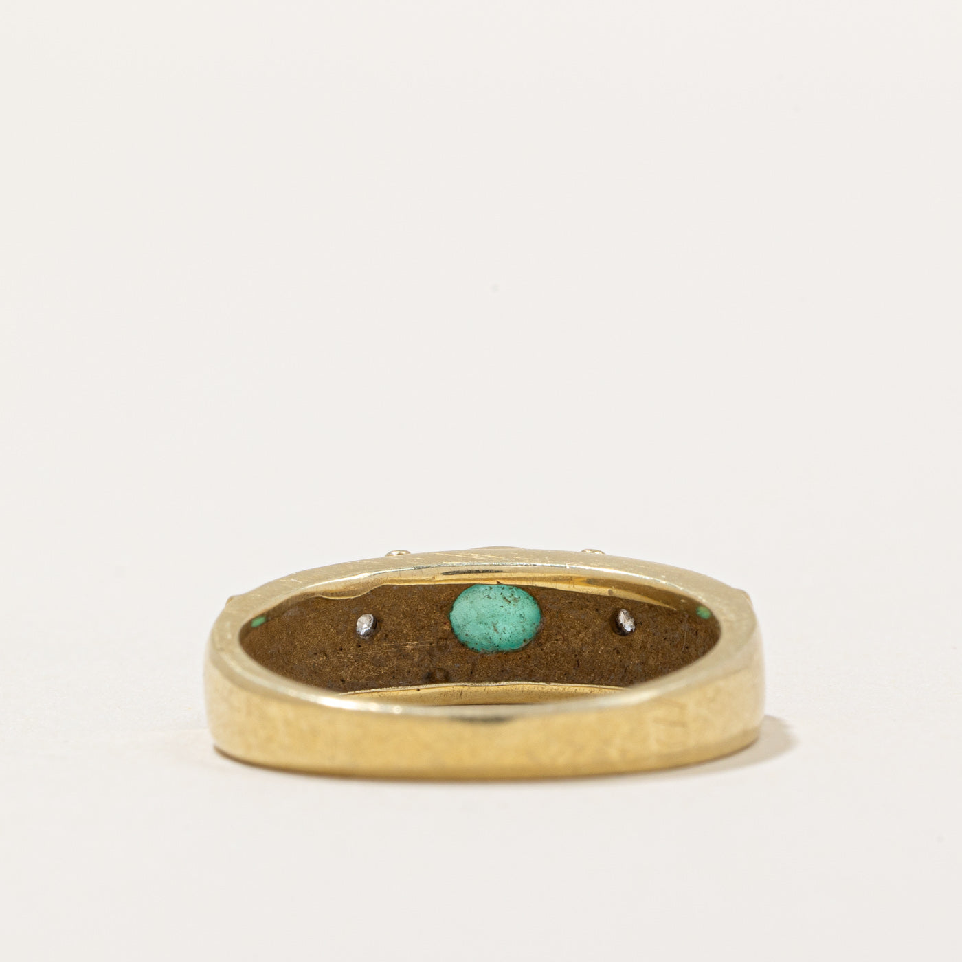 Emerald and Diamond Cocktail Ring - 0.33ct Emerald with 0.024ctw Diamond Accents - Size 6 - Elegant Statement Jewelry for Evening Parties, Weddings & Special Occasions