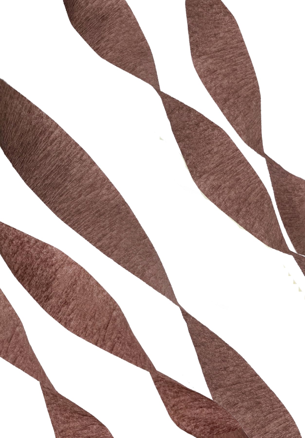 Premium Brown Crepe Paper Streamers - 6 Rolls Bulk Pack | Eco-Friendly Party Decorations | Made in USA | Perfect for Birthday Parties, Wedding Decor & DIY Crafts