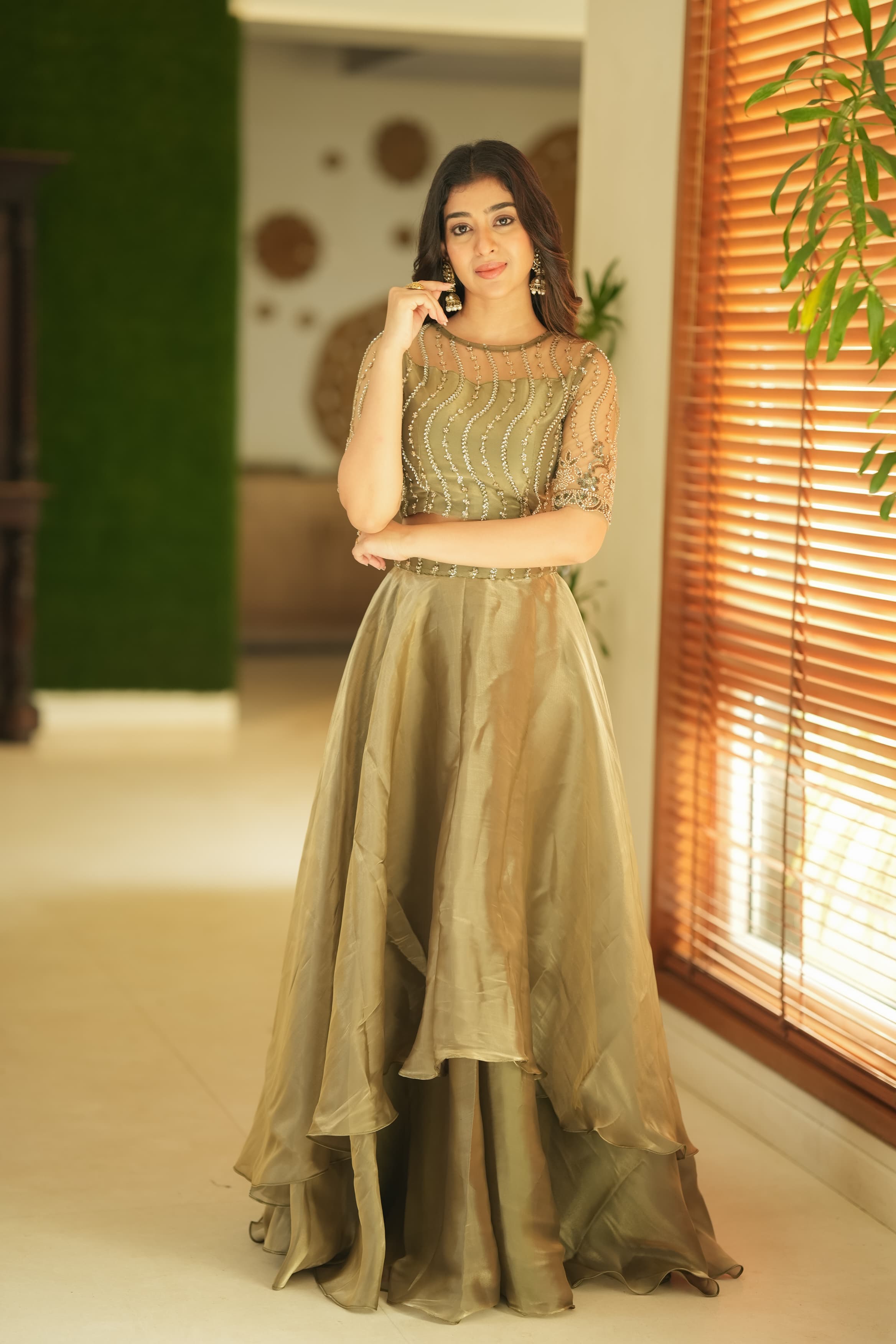 Pragya Premium Party Wear Crop Top & Skirt Set - Elegant Women's Outfit for Night Out, Club, Dinner Date & Special Occasions