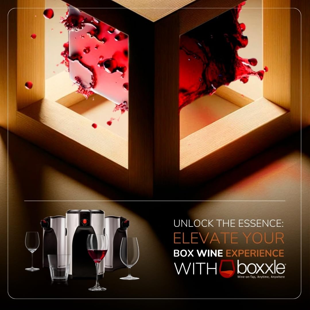 Premium 3L Stainless Steel Box Wine Dispenser - Elegant & Efficient Wine Preservation System - Keeps Wine Fresh Up to 6 Weeks - Perfect for Home Bars, Parties, Outdoor Picnics & Office Use
