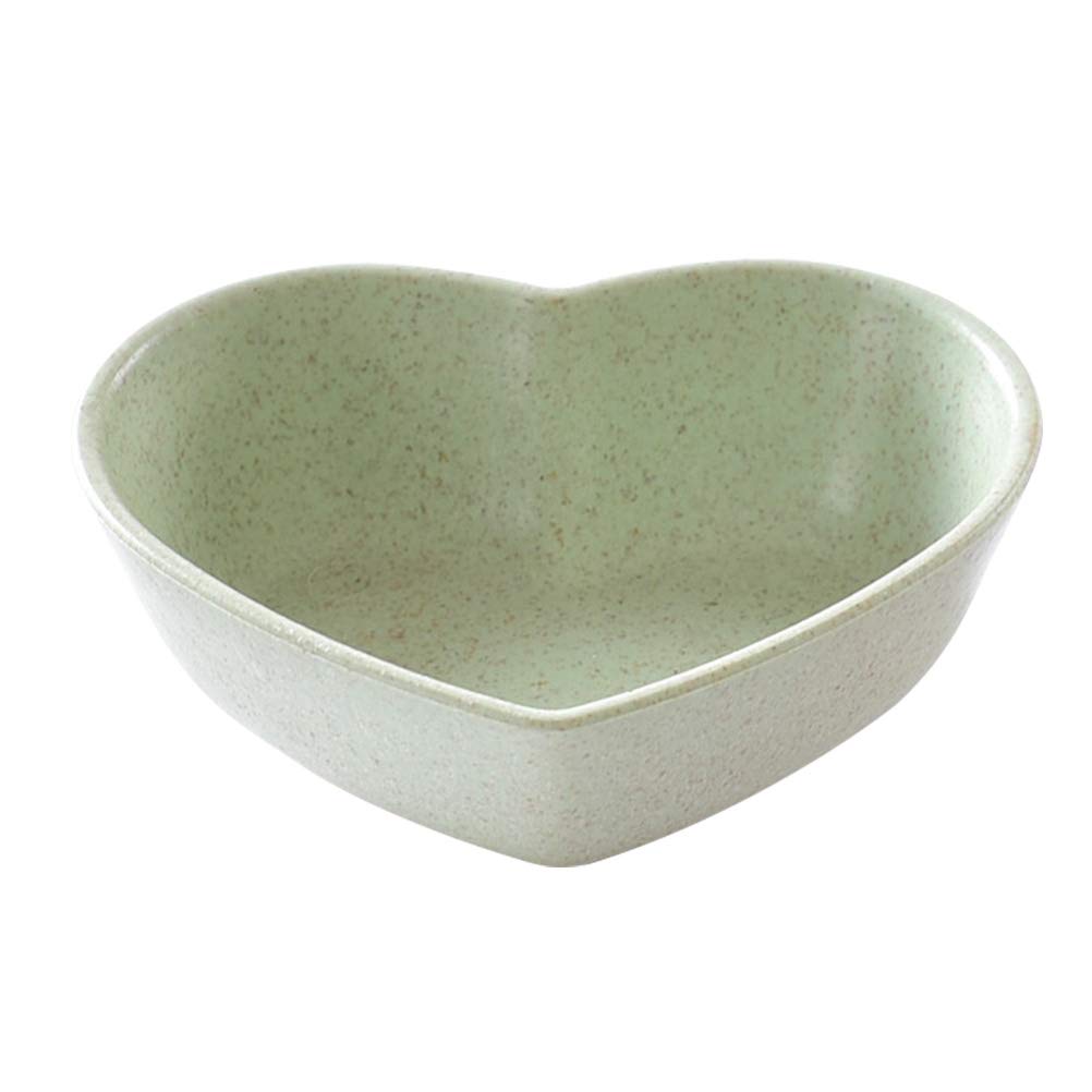 **Cabilock 4-Piece Heart-Shaped Sauce Dishes – Eco-Friendly Wheat Straw Mini Dipping Bowls for Soy Sauce, Condiments, Jam & Sushi – Perfect for Dinnerware, Party Serving & Home Decor (Green)**